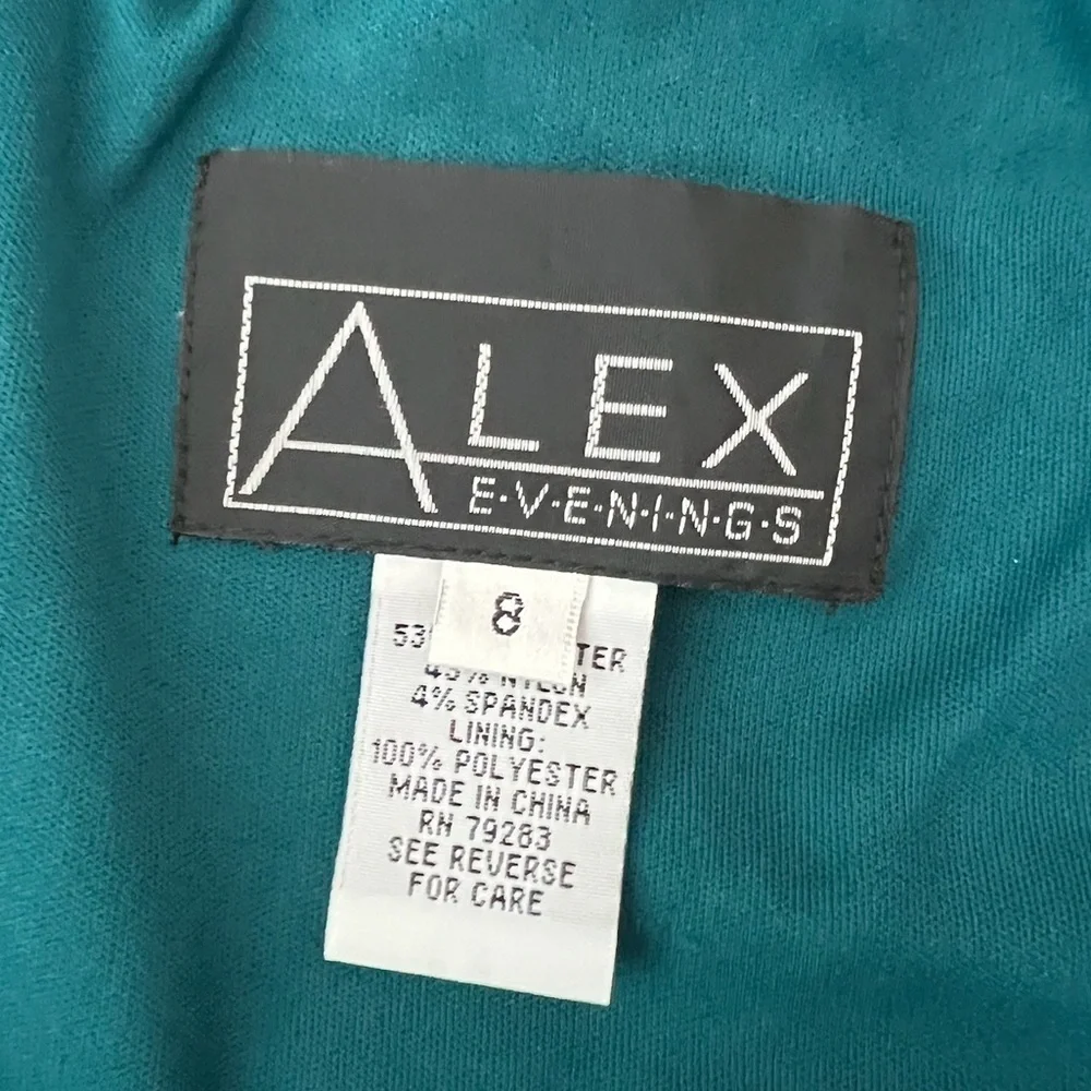 Alex Evening Formal Off the Shoulder Ruched Sateen Emerald Green Evening Gown - Picture 7 of 10